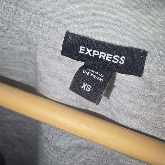 Express Light Gray Boxy Fleece Crewneck Sweatshirt Size: XS - Picture 5 of 7
